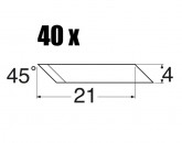 MS45 - Nhradn epele 40 ks, zahnut do 45 /pre noe MS40 a MS41/