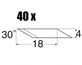 MS46 - Nhradn epele 40 ks, zahnut do 30 /pre noe MS40 a MS41/